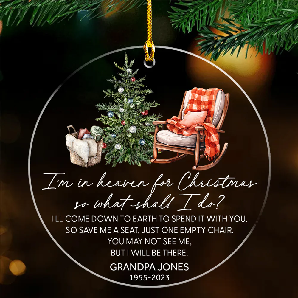 You Are In Heaven For Christmas - Personalized Custom Acrylic Ornament - Image 2