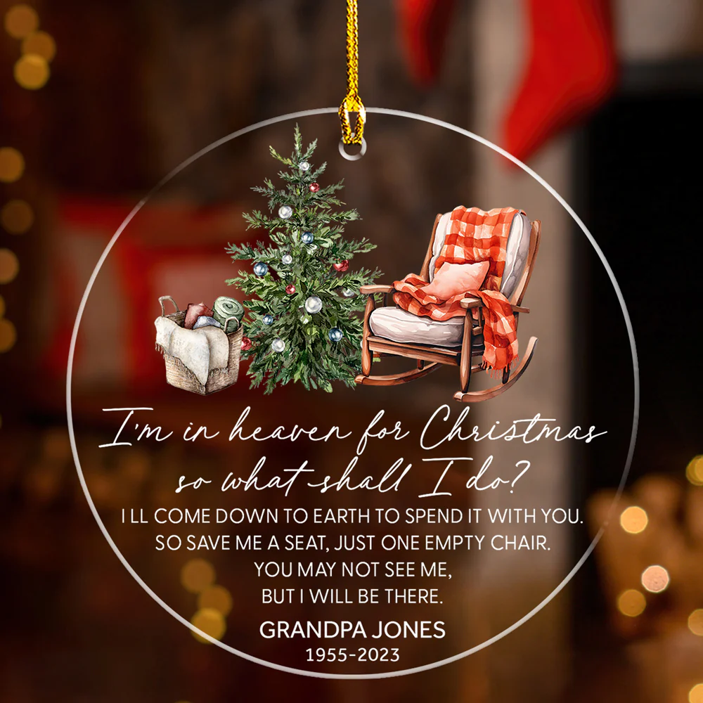 You Are In Heaven For Christmas - Personalized Custom Acrylic Ornament - Image 3