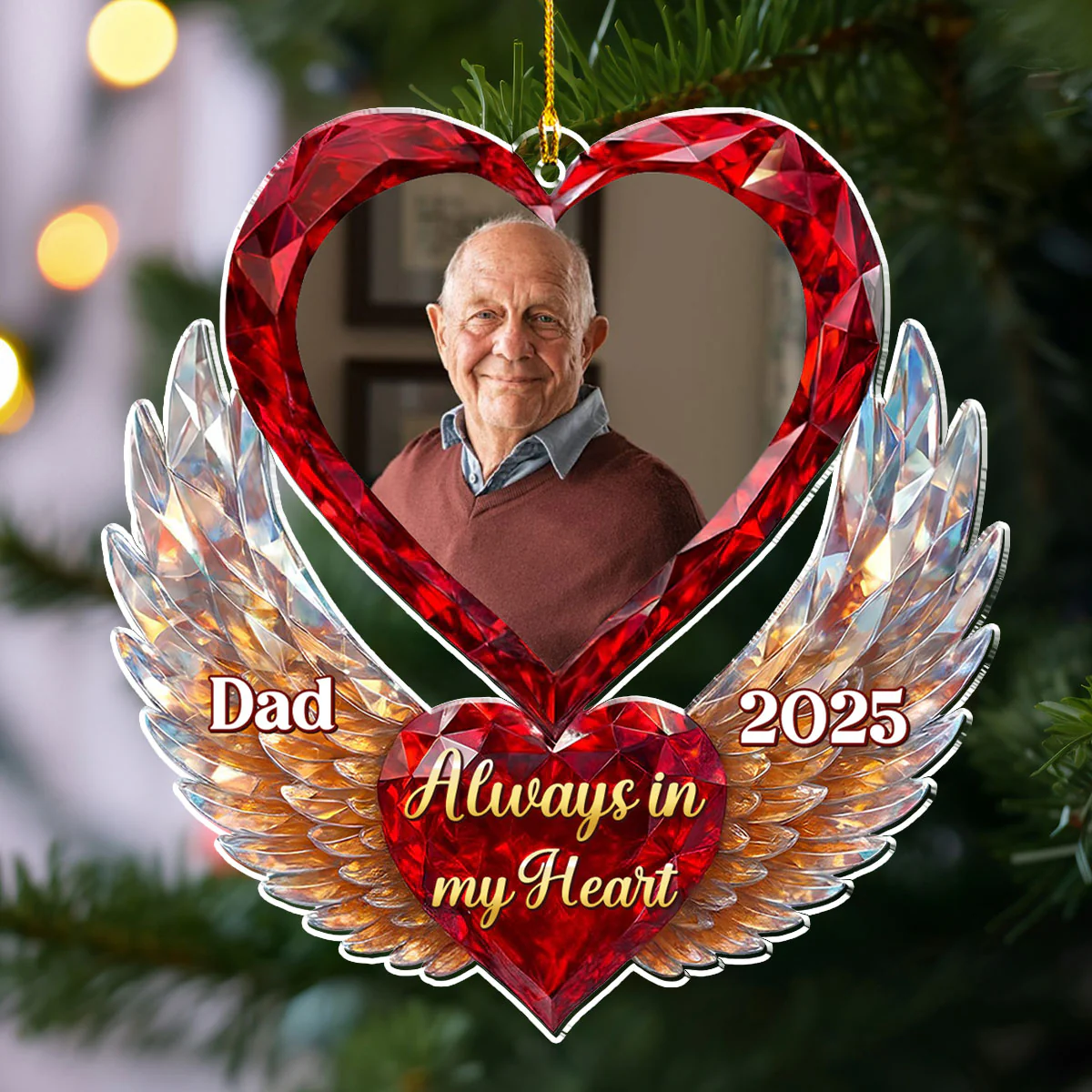 You Are In My Heart - Personalized Custom Acrylic Ornament - Image 4