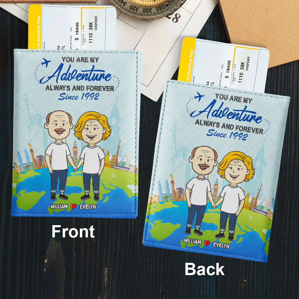 You Are My Adventure - Personalized Custom Passport Cover - Image 2