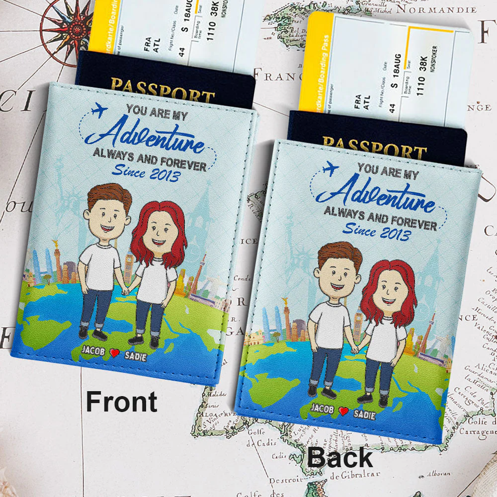 You Are My Adventure - Personalized Custom Passport Cover - Image 3
