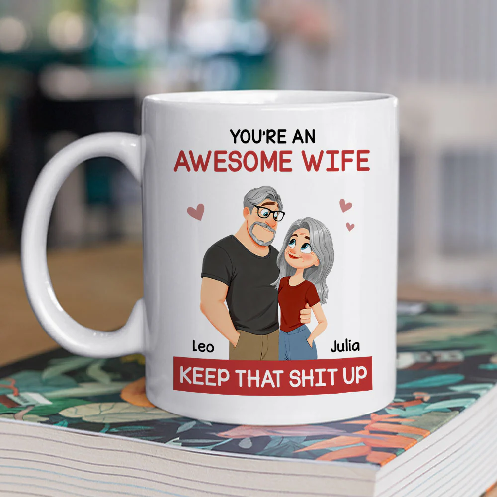 You Are My Awesome Wife - Personalized Custom Coffee Mug - Image 2