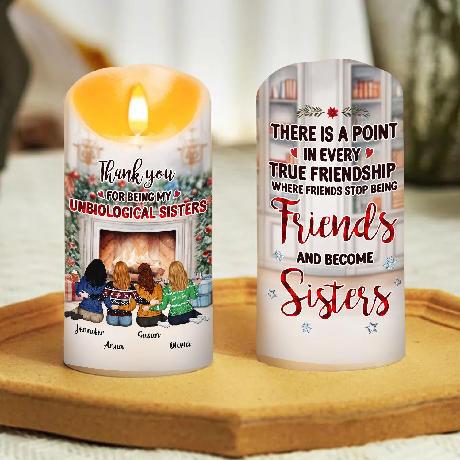 You Are My Christmas Miracle - Personalized Custom LED Candle - Image 3