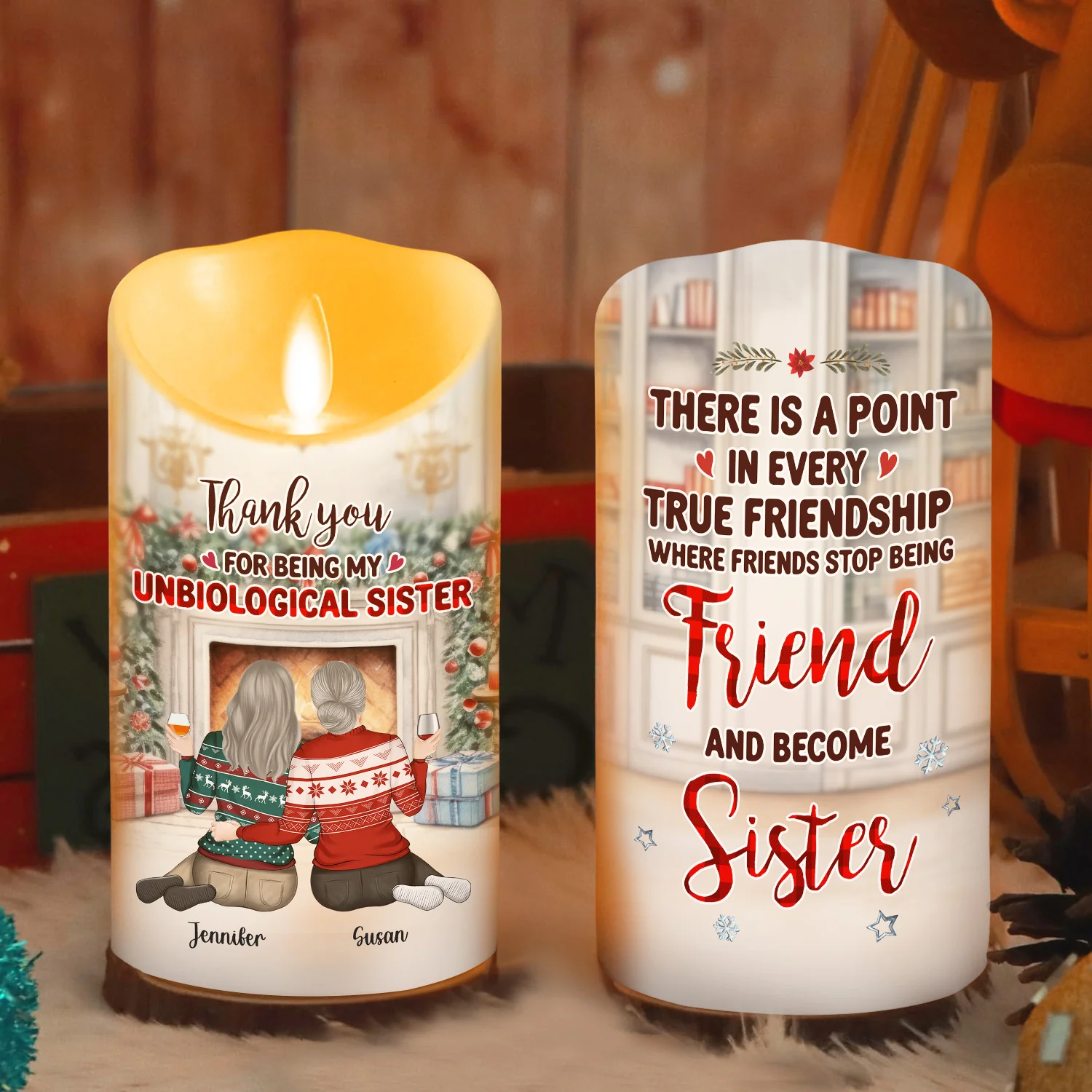 You Are My Christmas Miracle - Personalized Custom LED Candle - Image 5
