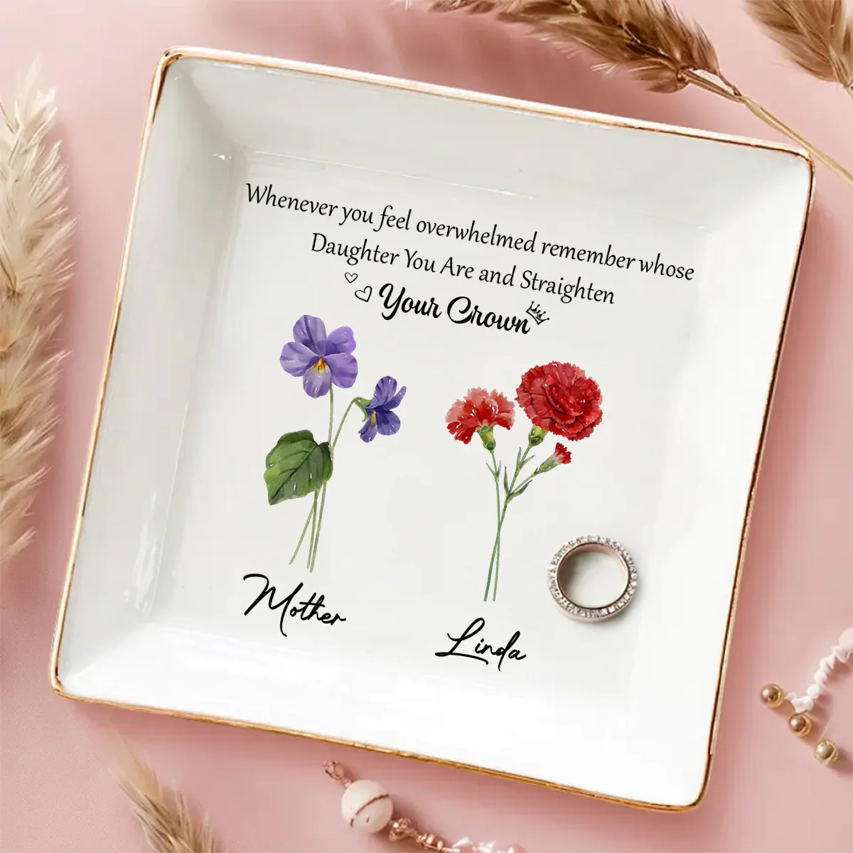 You Are My Daughter - Personalized Custom Jewelry Dish - Image 2