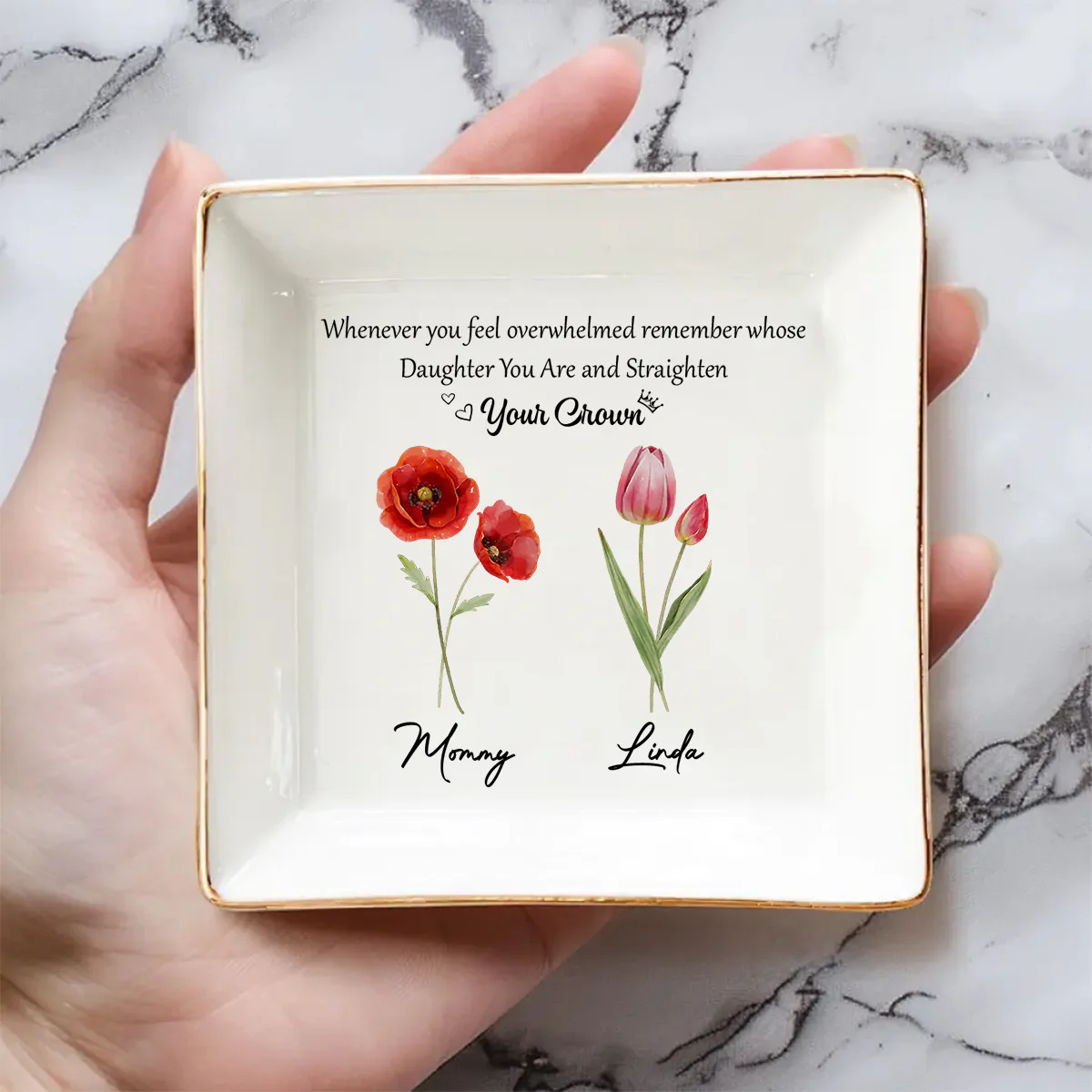 You Are My Daughter - Personalized Custom Jewelry Dish - Image 3