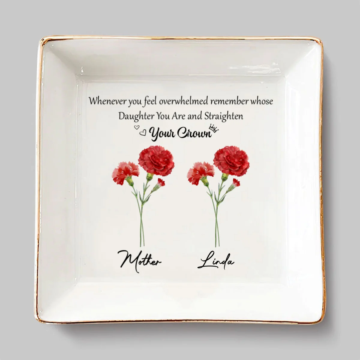 You Are My Daughter - Personalized Custom Jewelry Dish - Image 7