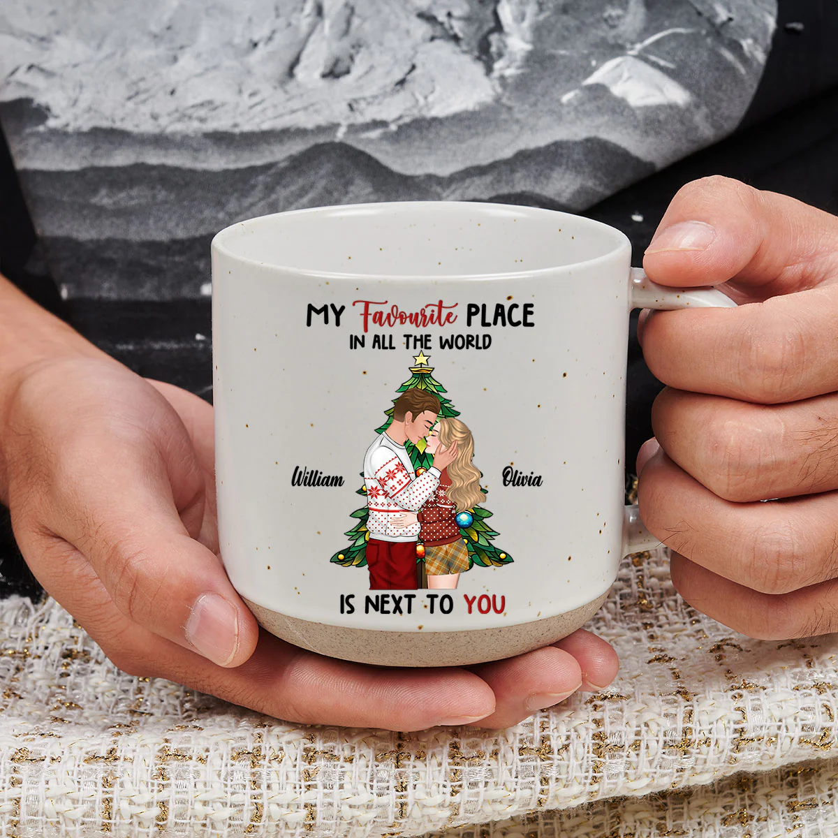You Are My Favorite Place - Personalized Custom Pottery Mug - Image 3