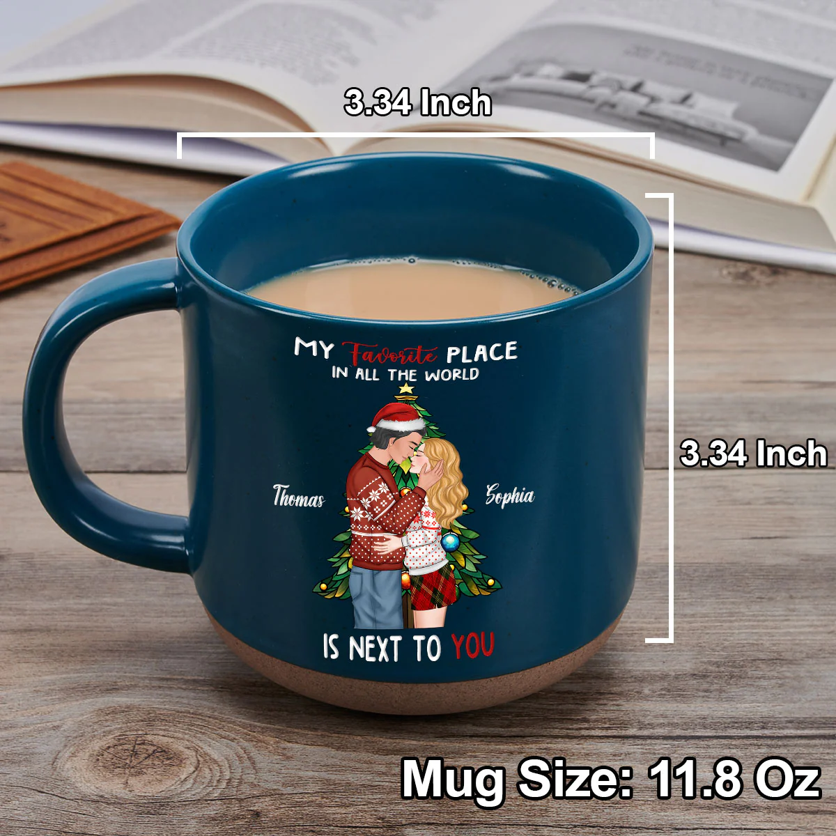 You Are My Favorite Place - Personalized Custom Pottery Mug - Image 4