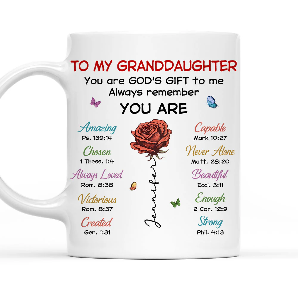 You Are My Gift Granddaughter -  Personalized Custom Coffee Mug