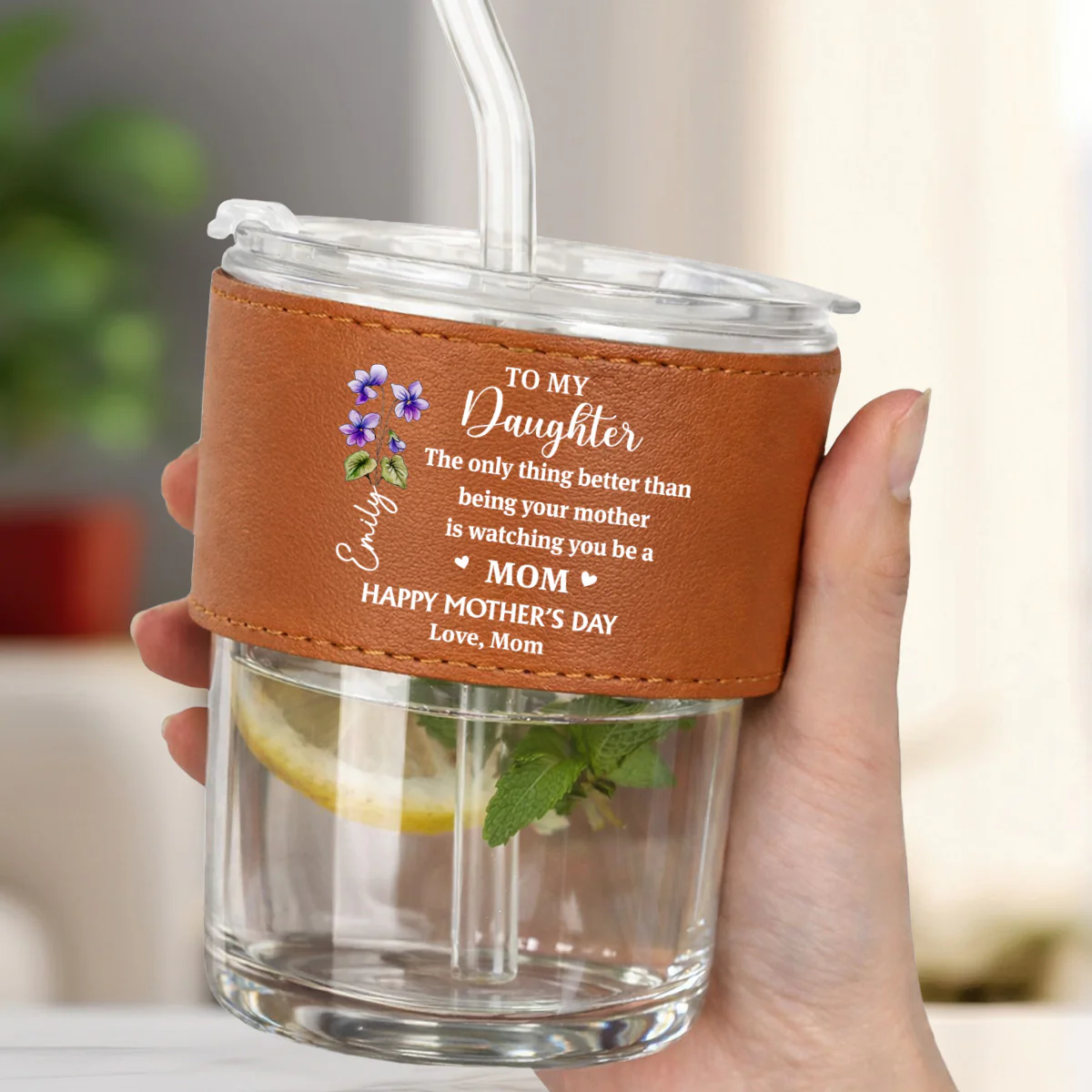 You Are My Greatest Blessing  - Personalized Custom Leather Glass Cup