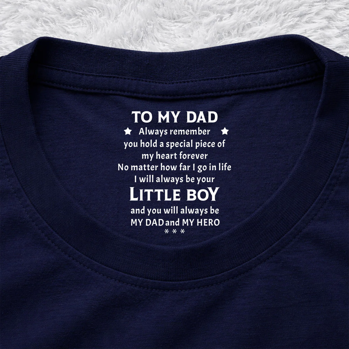 You Are My Hero - Personalized Custom Inside Neck Print T-shirt