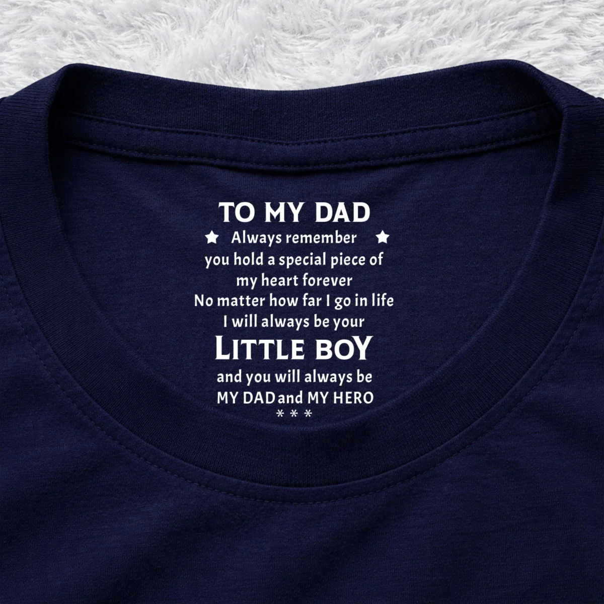 You Are My Hero - Personalized Custom Inside Neck Print T-shirt - Image 10