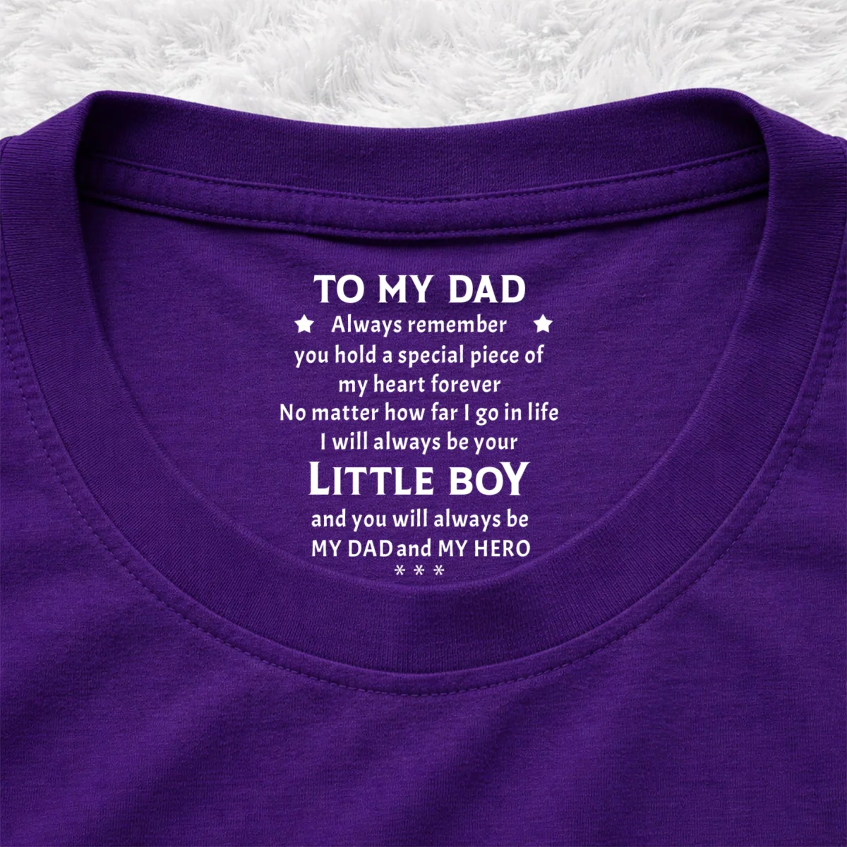 You Are My Hero - Personalized Custom Inside Neck Print T-shirt - Image 11