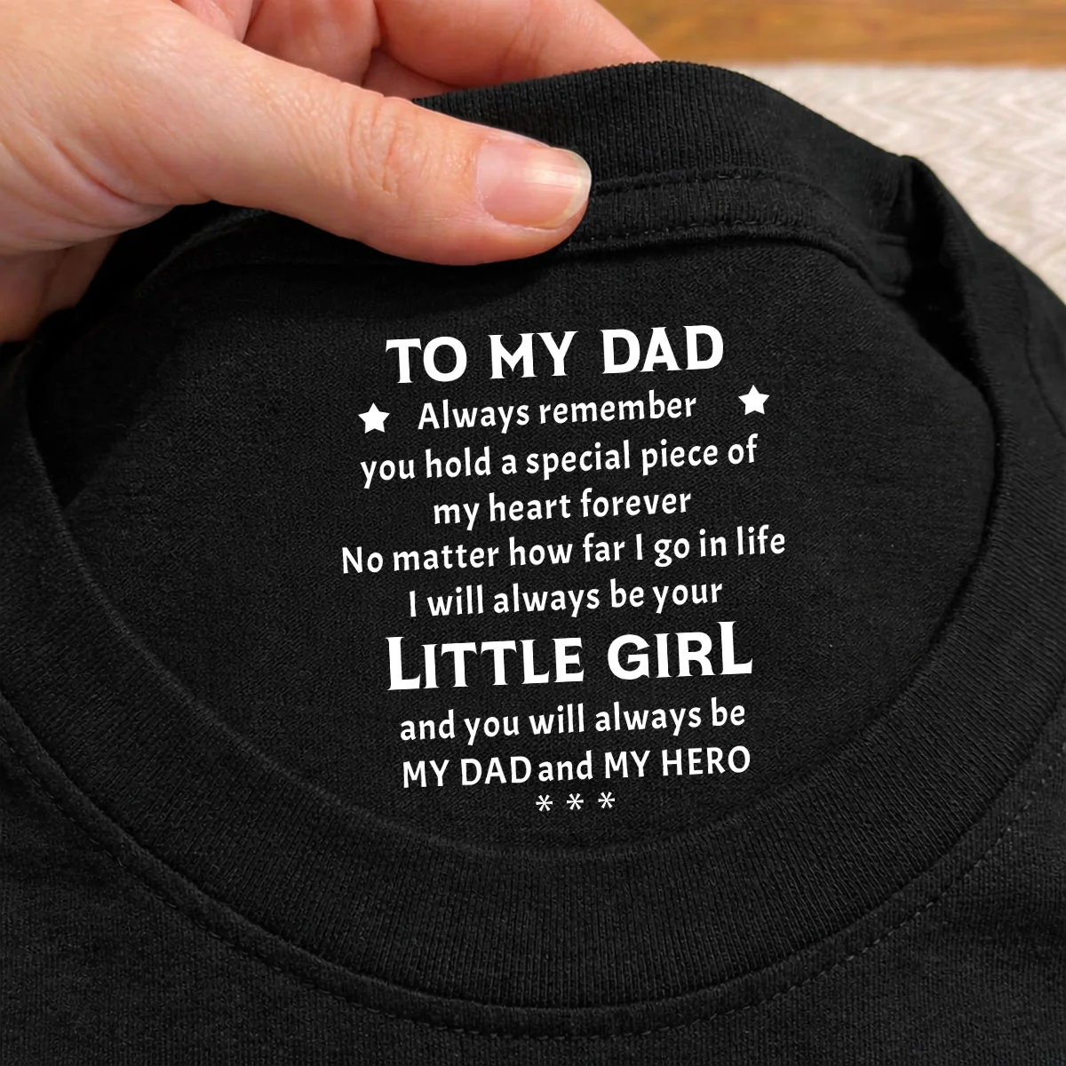 You Are My Hero - Personalized Custom Inside Neck Print T-shirt - Image 5