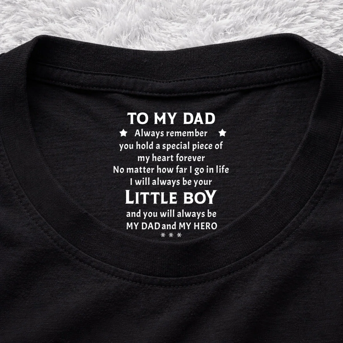 You Are My Hero - Personalized Custom Inside Neck Print T-shirt - Image 7