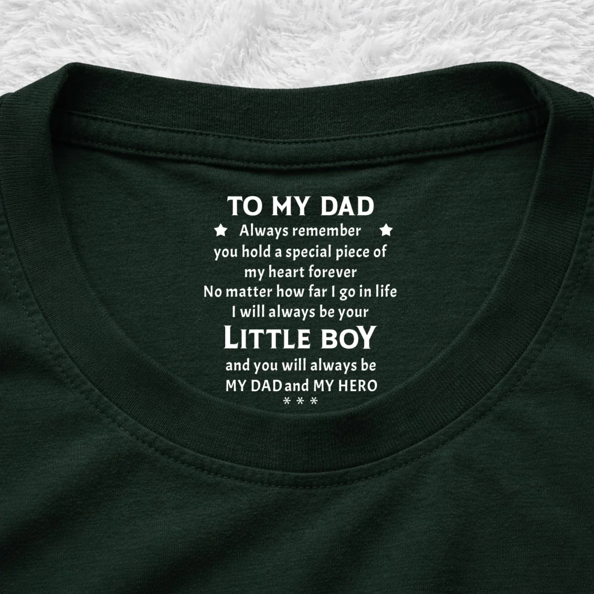 You Are My Hero - Personalized Custom Inside Neck Print T-shirt - Image 9
