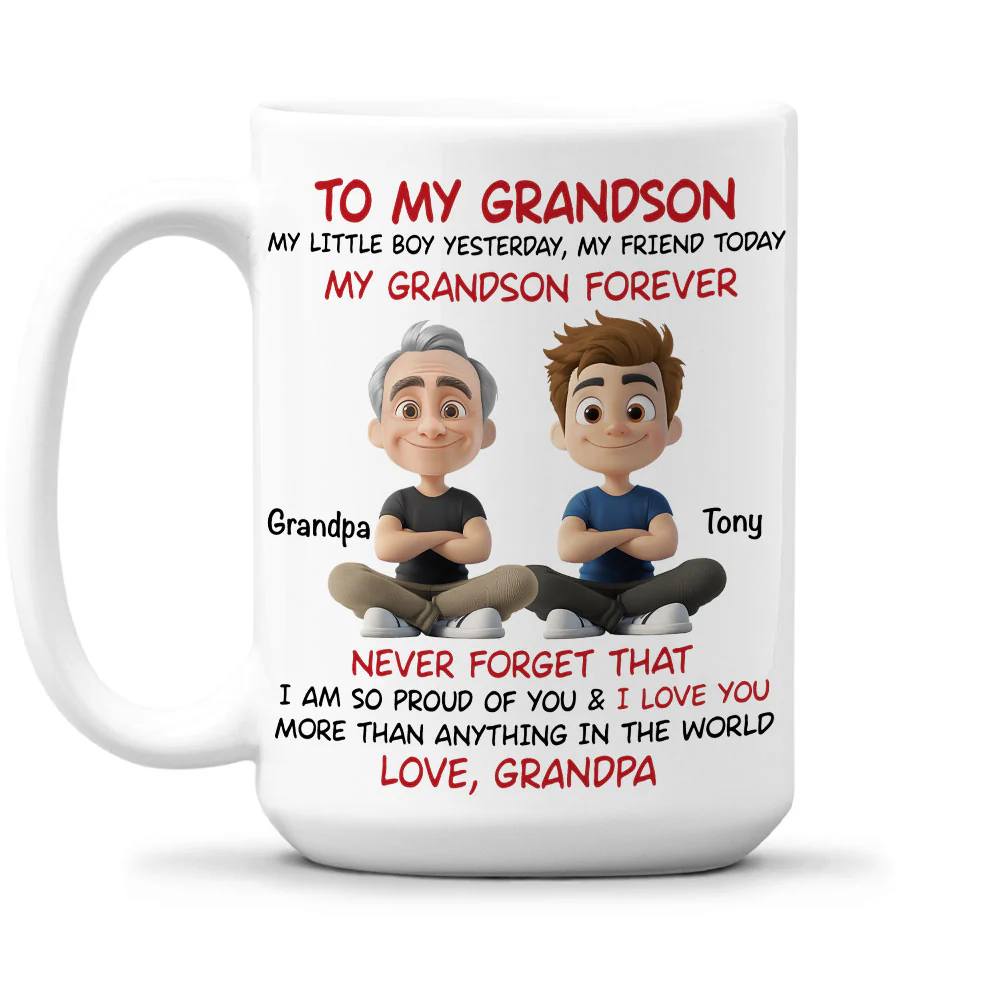 You Are My Little Boy Yesterday - Personalized Custom Coffee Mug - Image 2