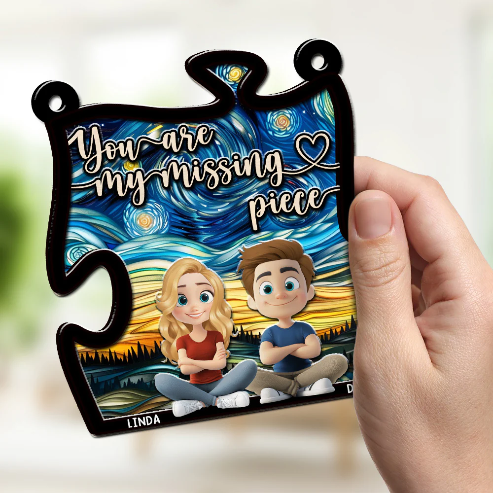 You Are My Missing Piece  - Personalized Custom Suncatcher - Image 2