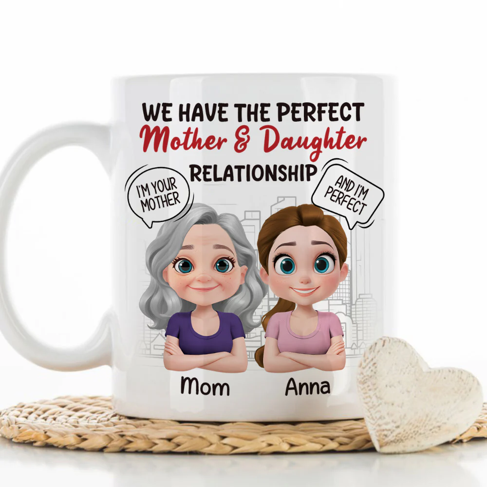 You Are My Mom And I Am Perfect - Personalized Custom Coffee Mug - Image 3