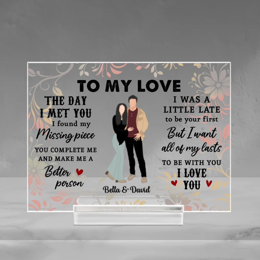 You Are My Only Love - Personalized Custom Acrylic Plaque With Base - Image 5