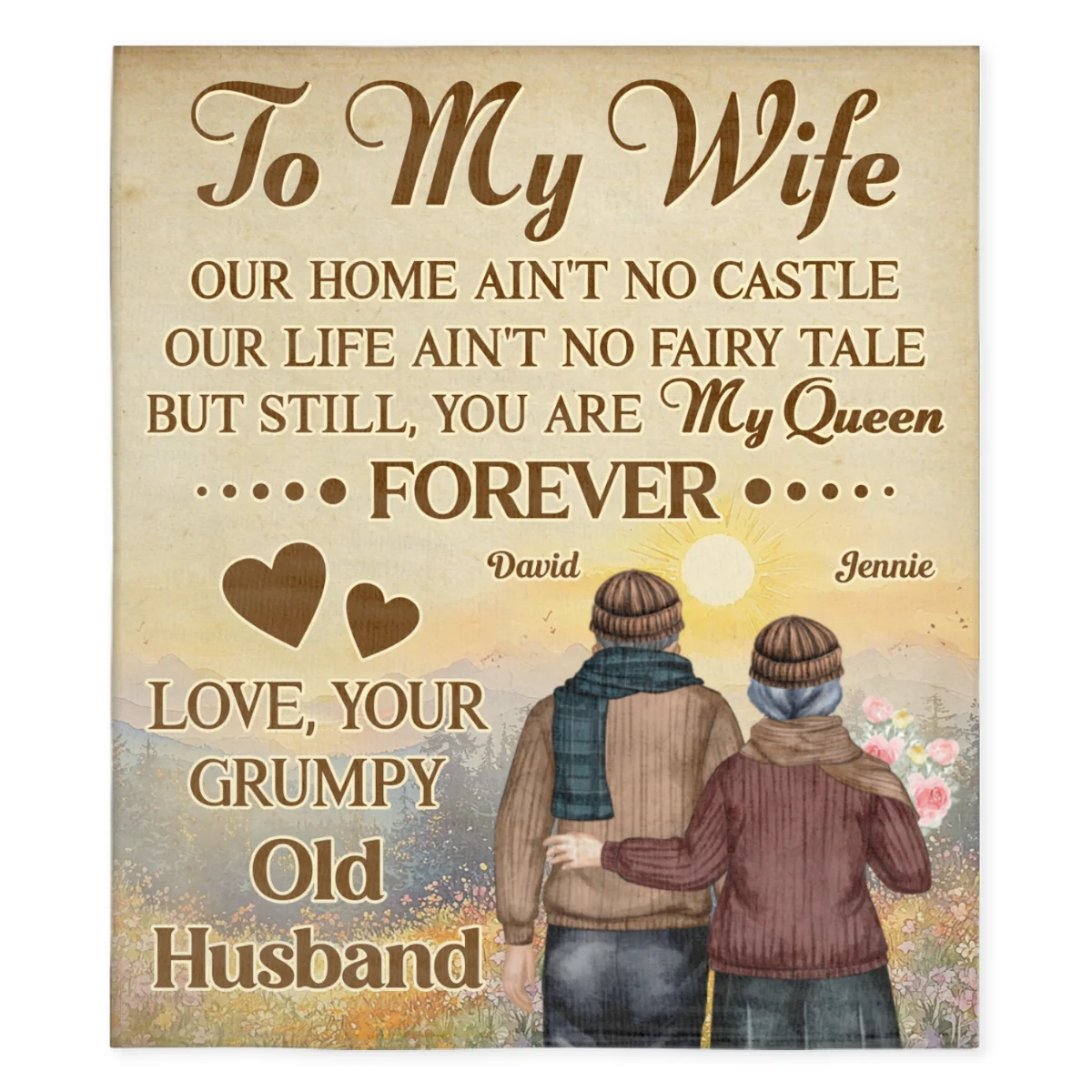 You Are My Queen - Personalized Custom Fleece Blanket - Image 6