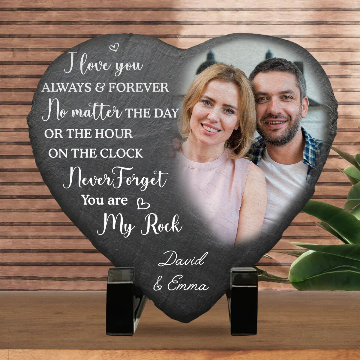 You Are My Rock - Personalized Custom Heart Shaped Stone - Image 3