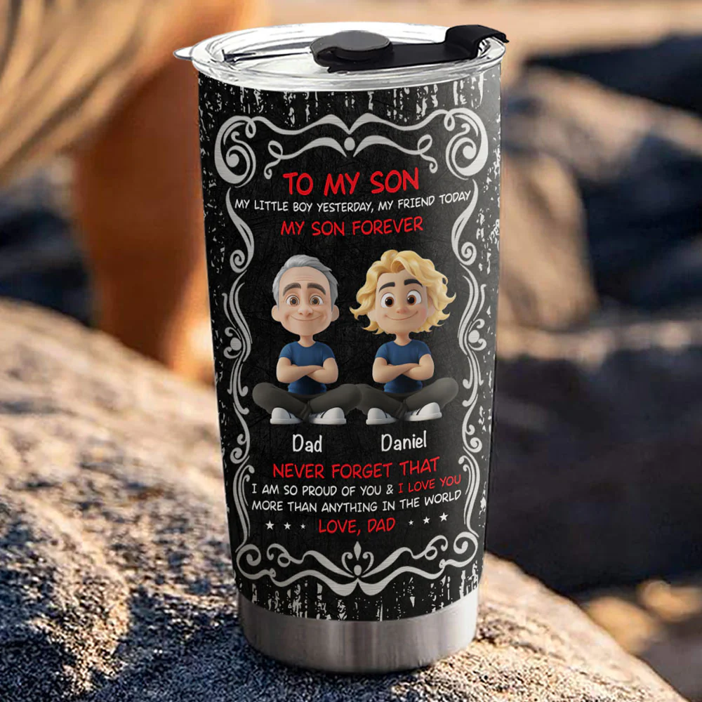 You Are My Son Forever - Personalized Custom Tumbler - Image 4