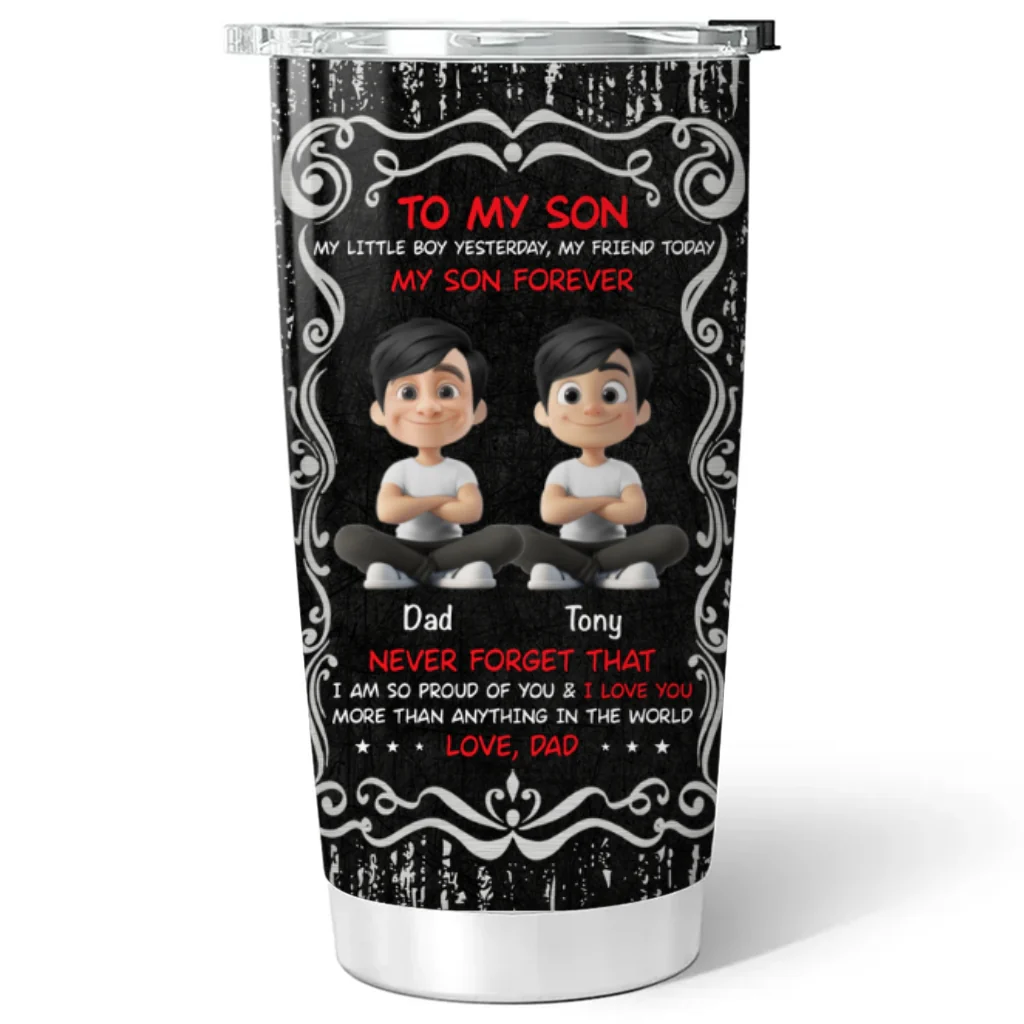 You Are My Son Forever - Personalized Custom Tumbler - Image 5