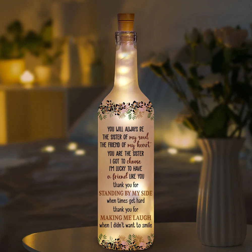 You Are My Soul Sister - Personalized Custom Bottle Lamp - Image 4