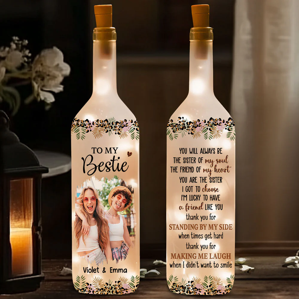 You Are My Soul Sister Ver Photo - Personalized Custom Bottle Lamp - Image 2