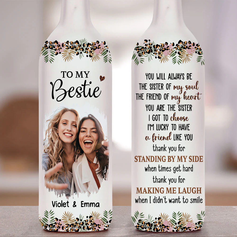 You Are My Soul Sister Ver Photo - Personalized Custom Bottle Lamp - Image 4