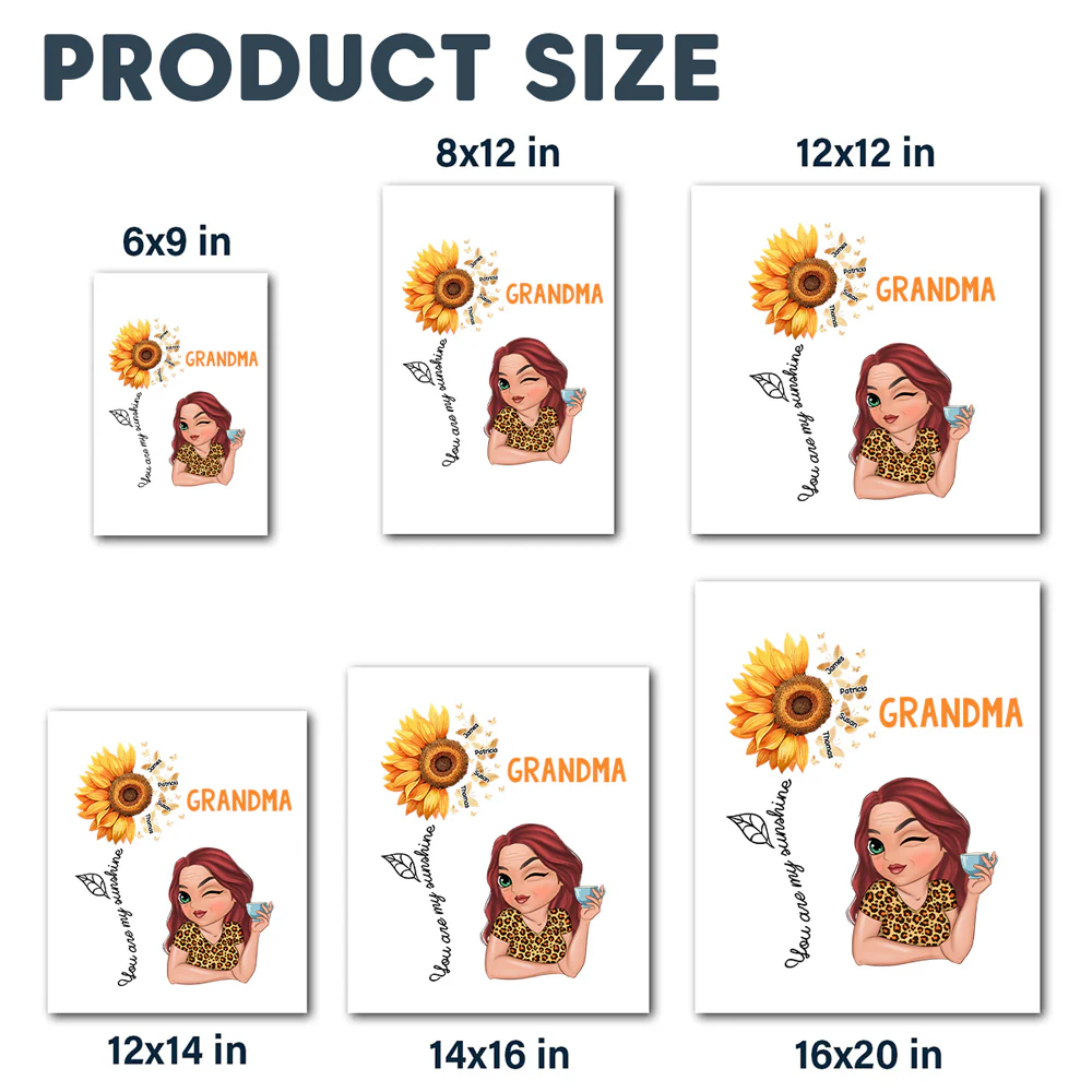 You Are My Sunshine Grandma - Personalized Custom Decal - Image 5