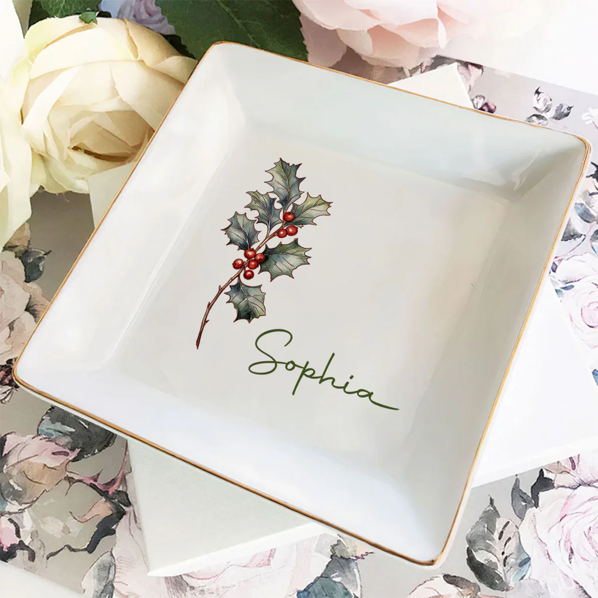 You Are My Sunshine On A Cloudy Day- Personalized Custom Jewelry Dish - Image 4