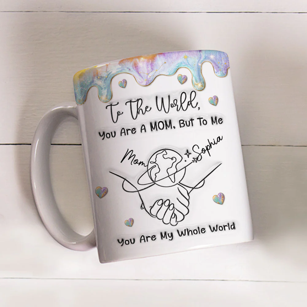 You Are My World - Personalized Custom 3D Inflated Effect Coffee Mug - Image 2