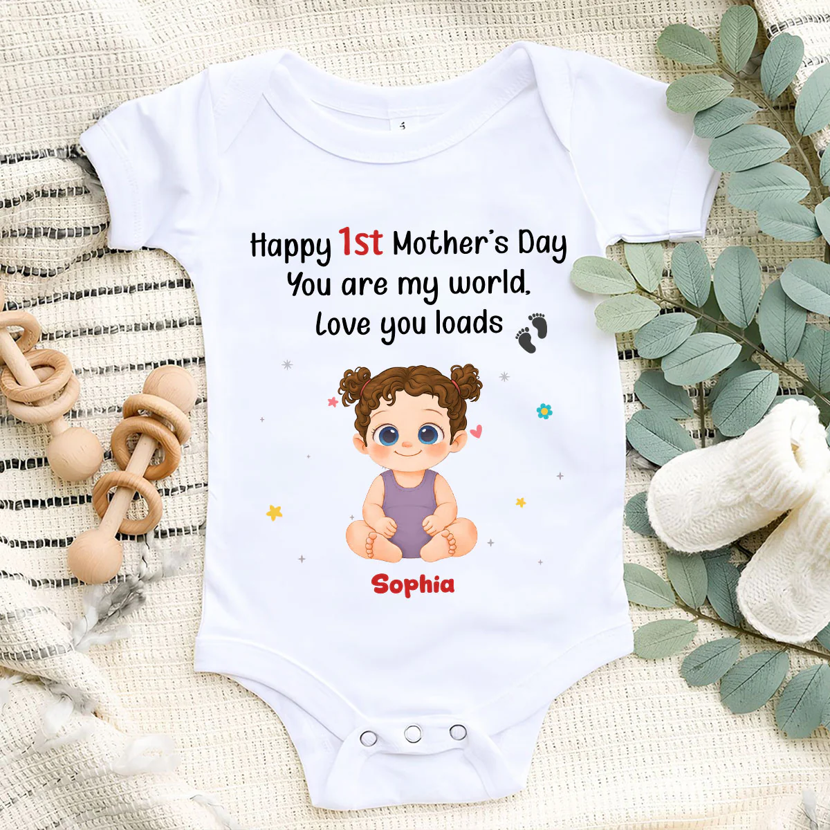 You Are My World - Personalized Custom Baby Onesie - Image 4