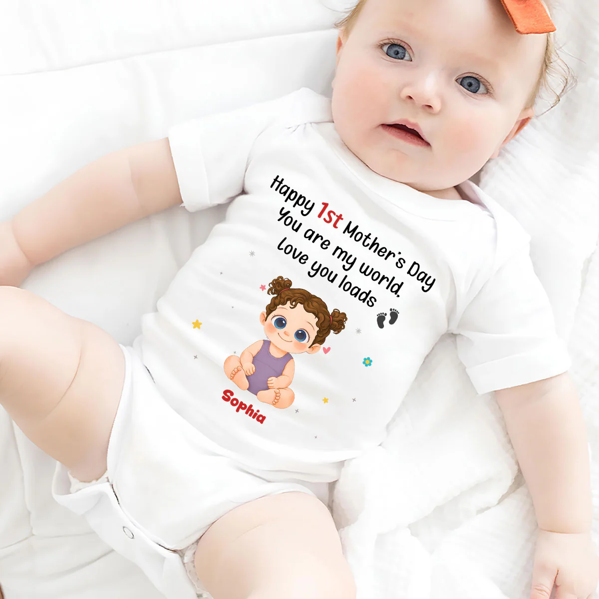 You Are My World - Personalized Custom Baby Onesie - Image 5