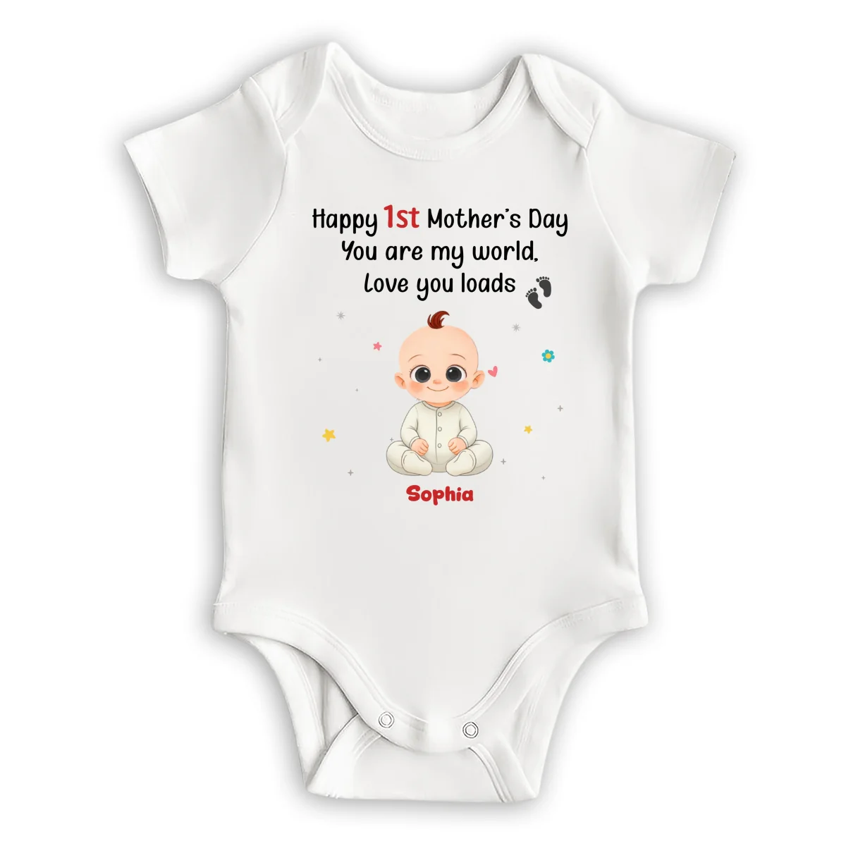 You Are My World - Personalized Custom Baby Onesie - Image 6