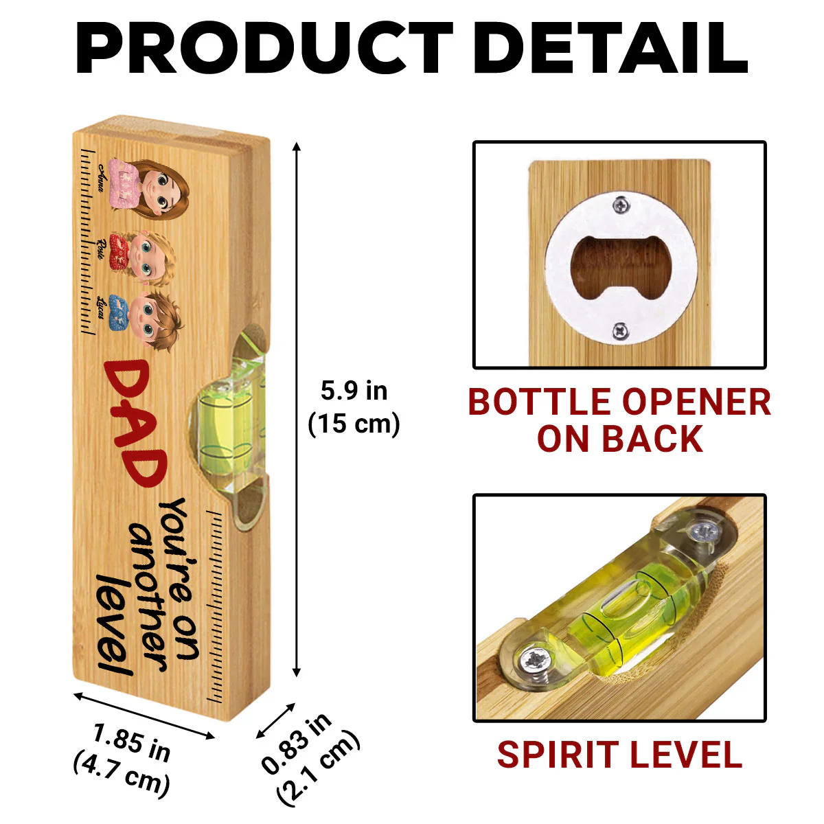 You Are On Another Level Christmas - Personalized Custom Wooden Spirit Level Bottle Opener - Image 5