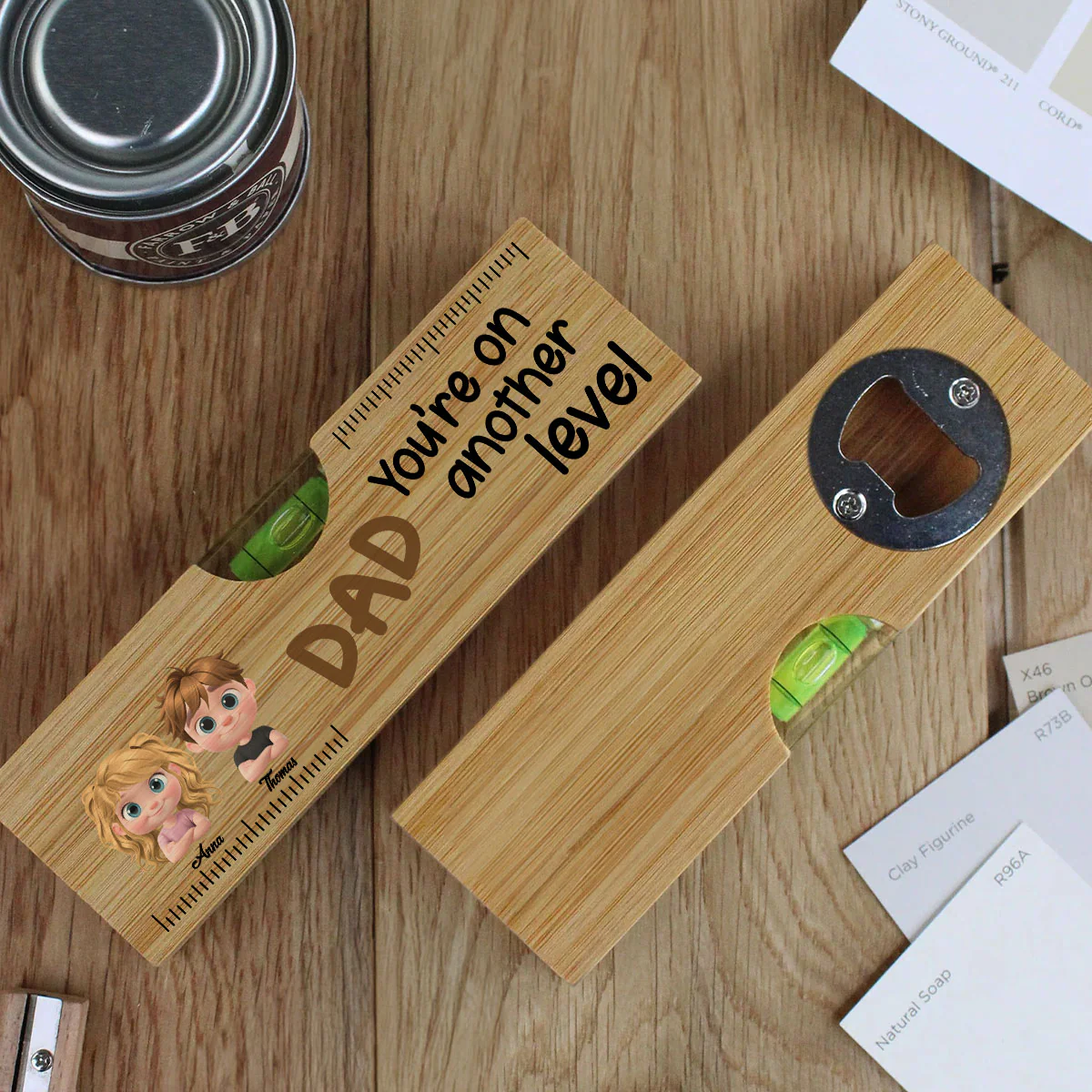 You Are On Another Level - Personalized Custom Wooden Spirit Level Bottle Opener - Image 3