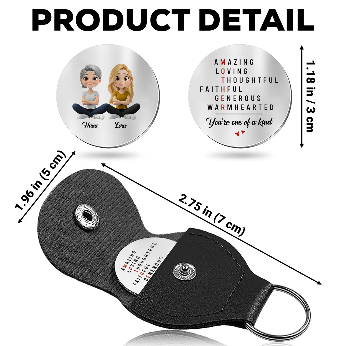 You Are One Of A Kind - Personalized Custom Pocket Hug - Image 5