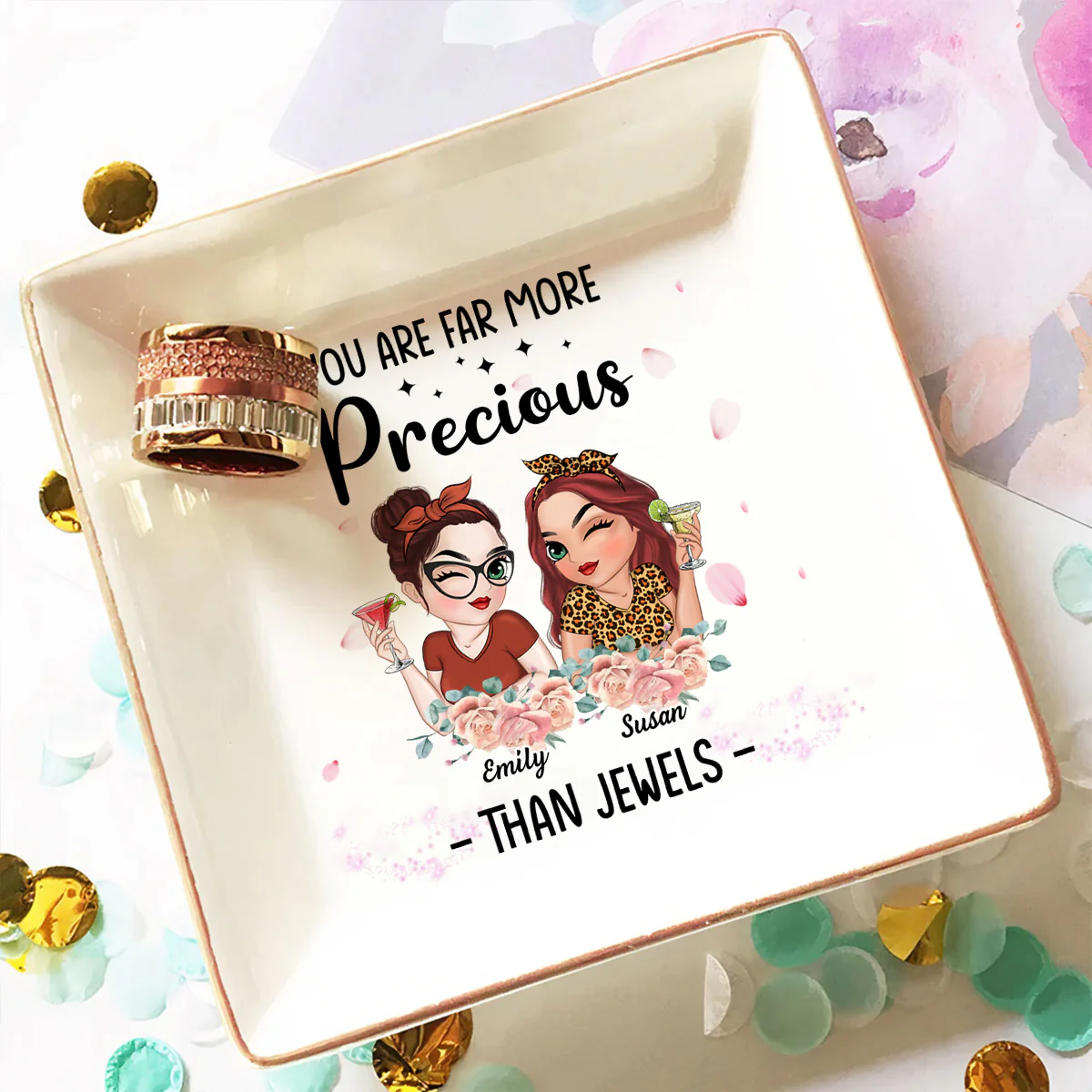 You Are Precious More Than Jewels - Personalized Custom Jewelry Dish - Image 4