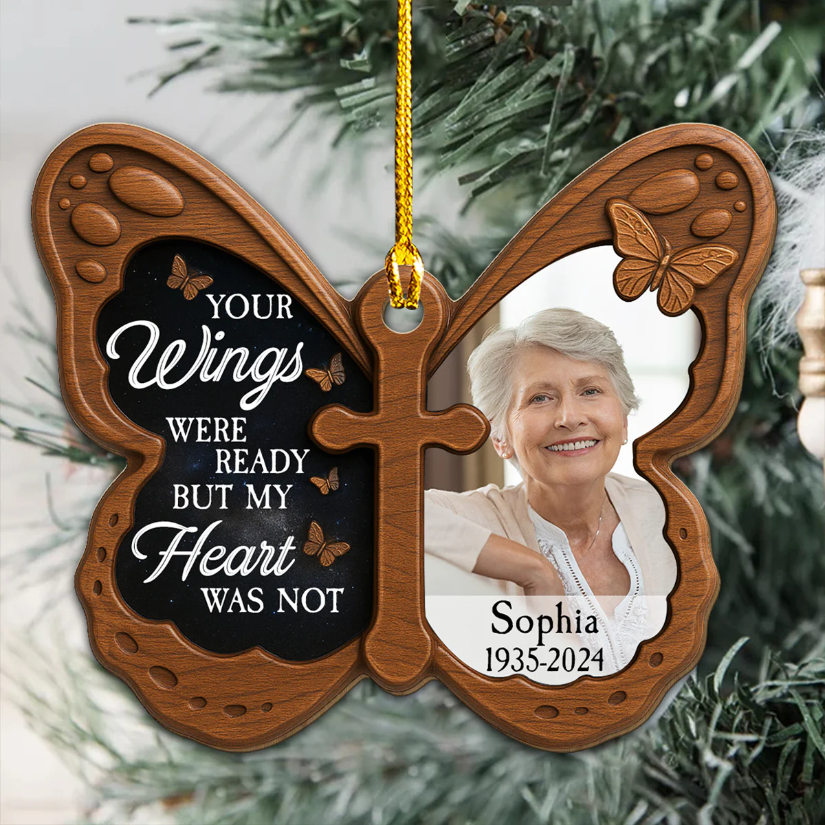 You Are Ready But I Am Not - Personalized Custom Wood Ornament - Image 2