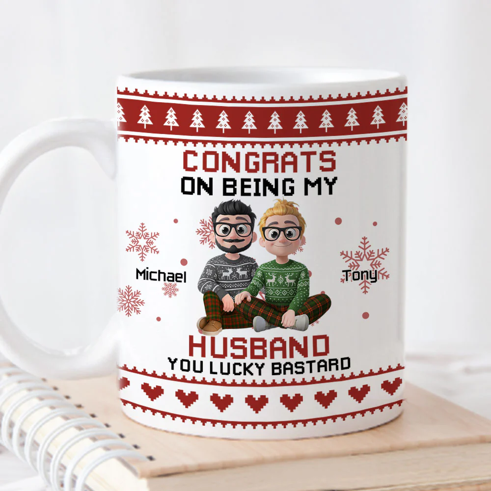 You Are So Lucky My Man - Personalized Custom Coffee Mug - Image 4