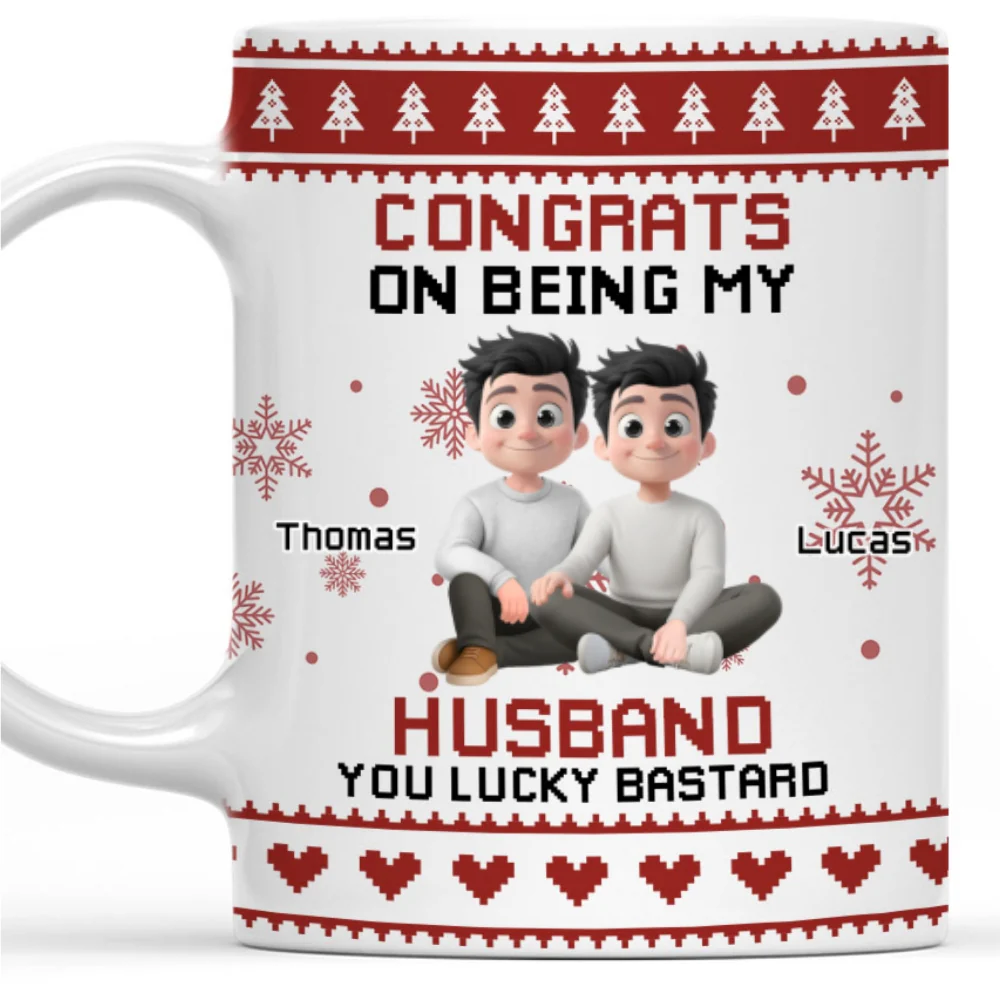 You Are So Lucky My Man - Personalized Custom Coffee Mug - Image 8