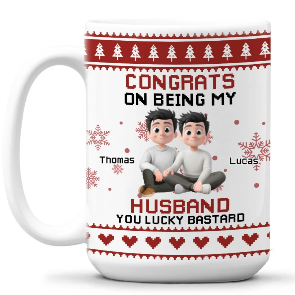 You Are So Lucky My Man - Personalized Custom Coffee Mug - Image 9
