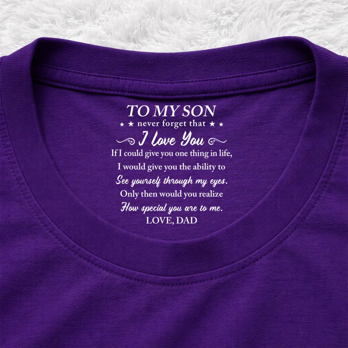 You Are Special - Personalized Custom Inside Neck Print T-Shirt - Image 11