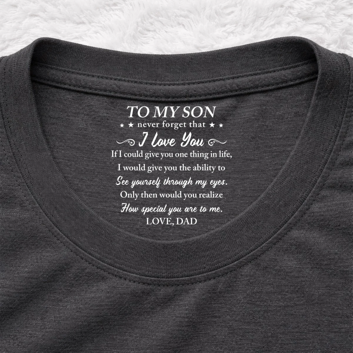 You Are Special - Personalized Custom Inside Neck Print T-Shirt - Image 8
