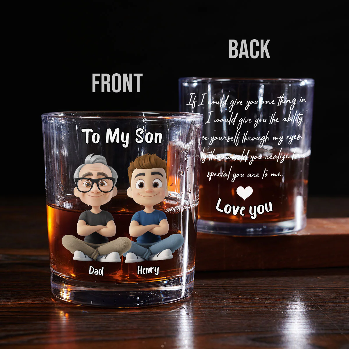 You Are Special - Personalized Custom Whiskey Glass  - Image 2