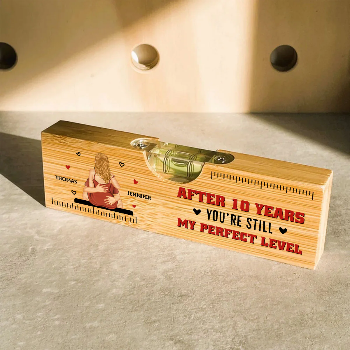 You Are Still My Perfect Level - Personalized Custom Wooden Spirit Level Bottle Opener - Image 5
